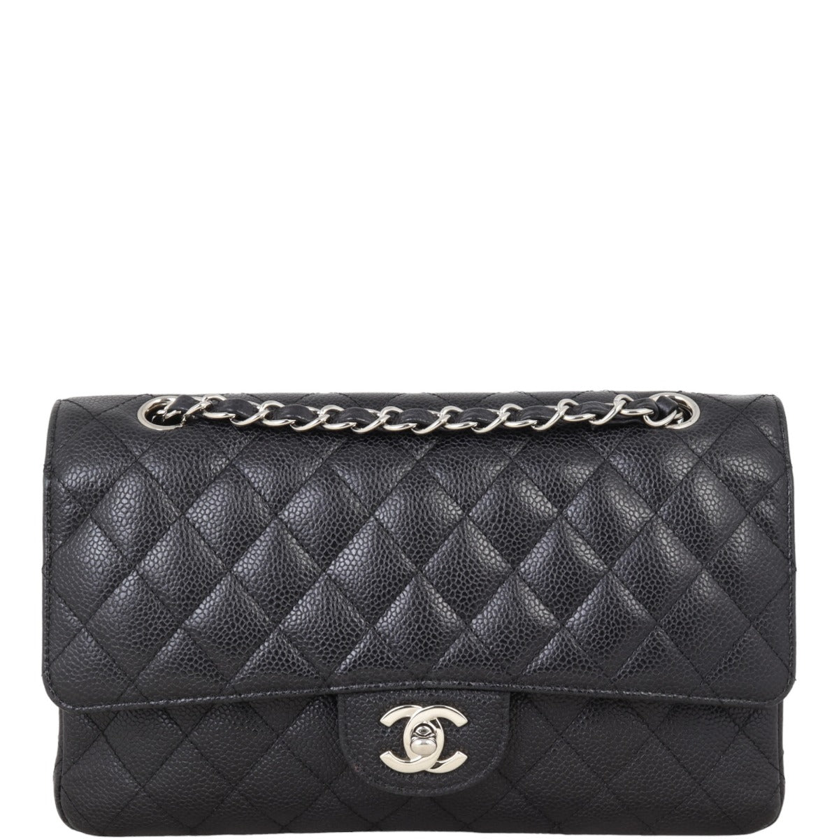 Chanel Classic Double Flap Medium | Black Caviar Silver Hardware