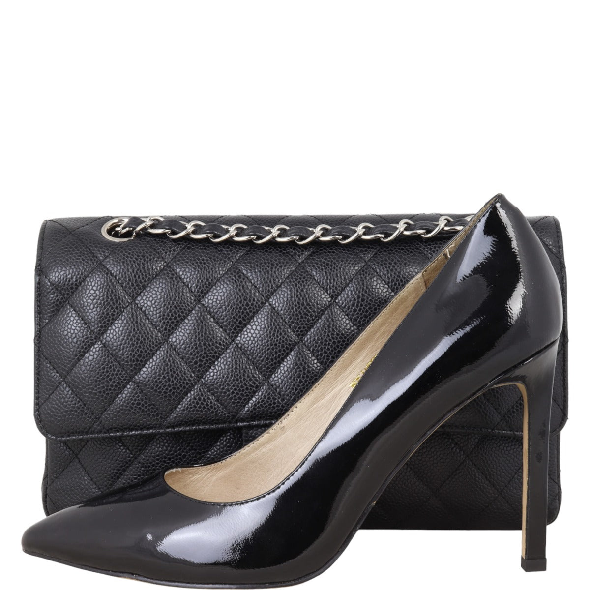 Chanel Classic Double Flap Medium | Black Caviar Silver Hardware