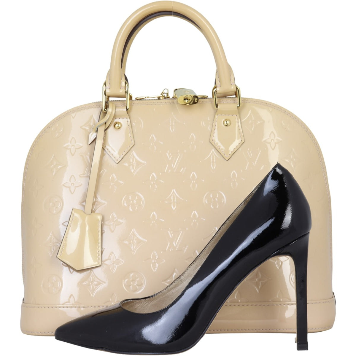 Louis Vuitton Alma PM Monogram Vernis |  Blanc Corail