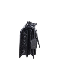 Saint Laurent Sunset Medium Croc-Embossed