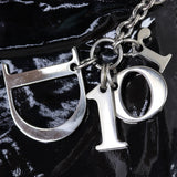 Dior Lady Dior Patent Cannage Clutch Hardware