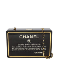 Chanel Authenticity Card Minaudiere Chain Bag Plexiglass