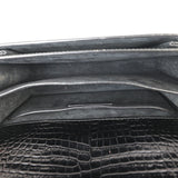 Saint Laurent Sunset Medium Croc-Embossed