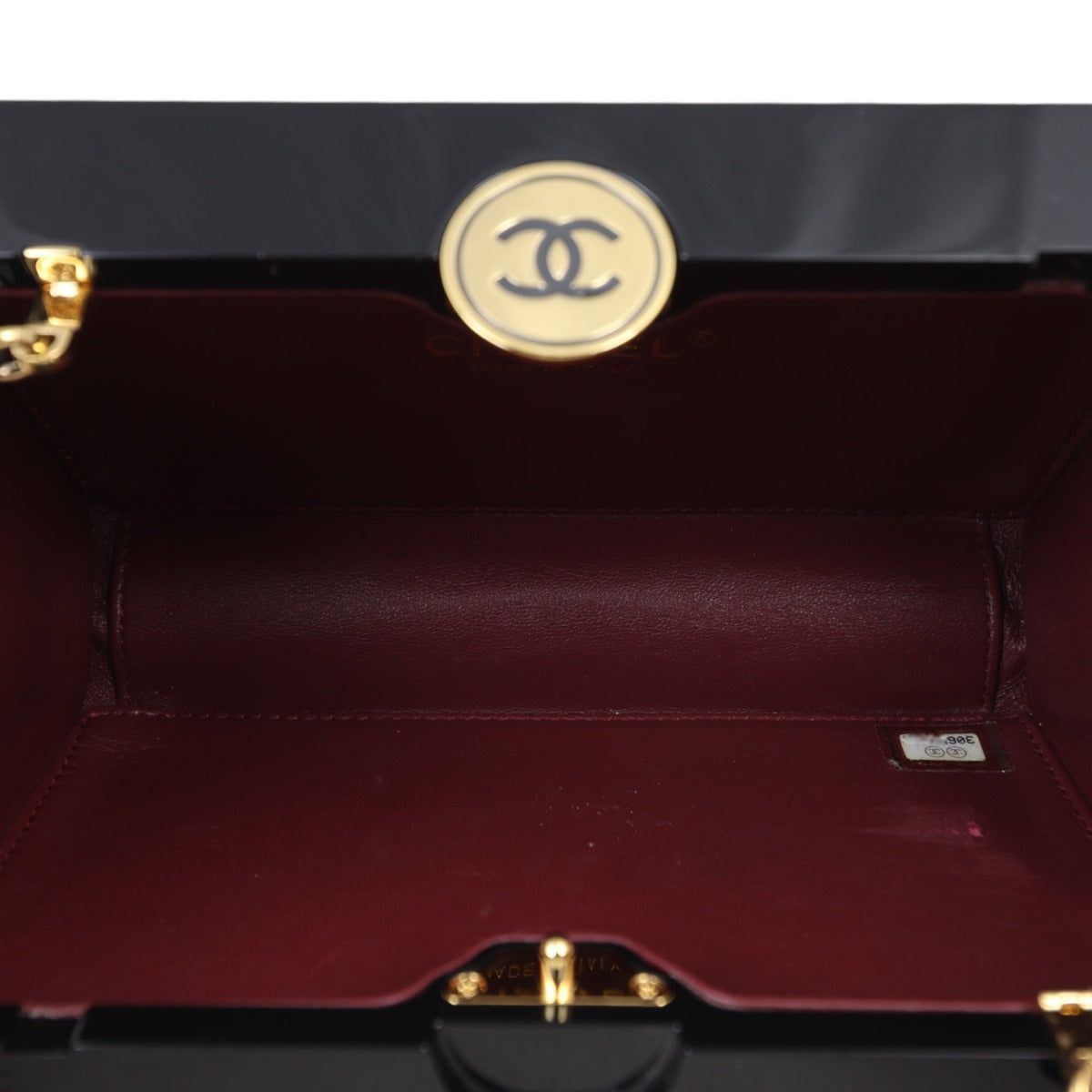 Chanel Authenticity Card Minaudiere Chain Bag Plexiglass