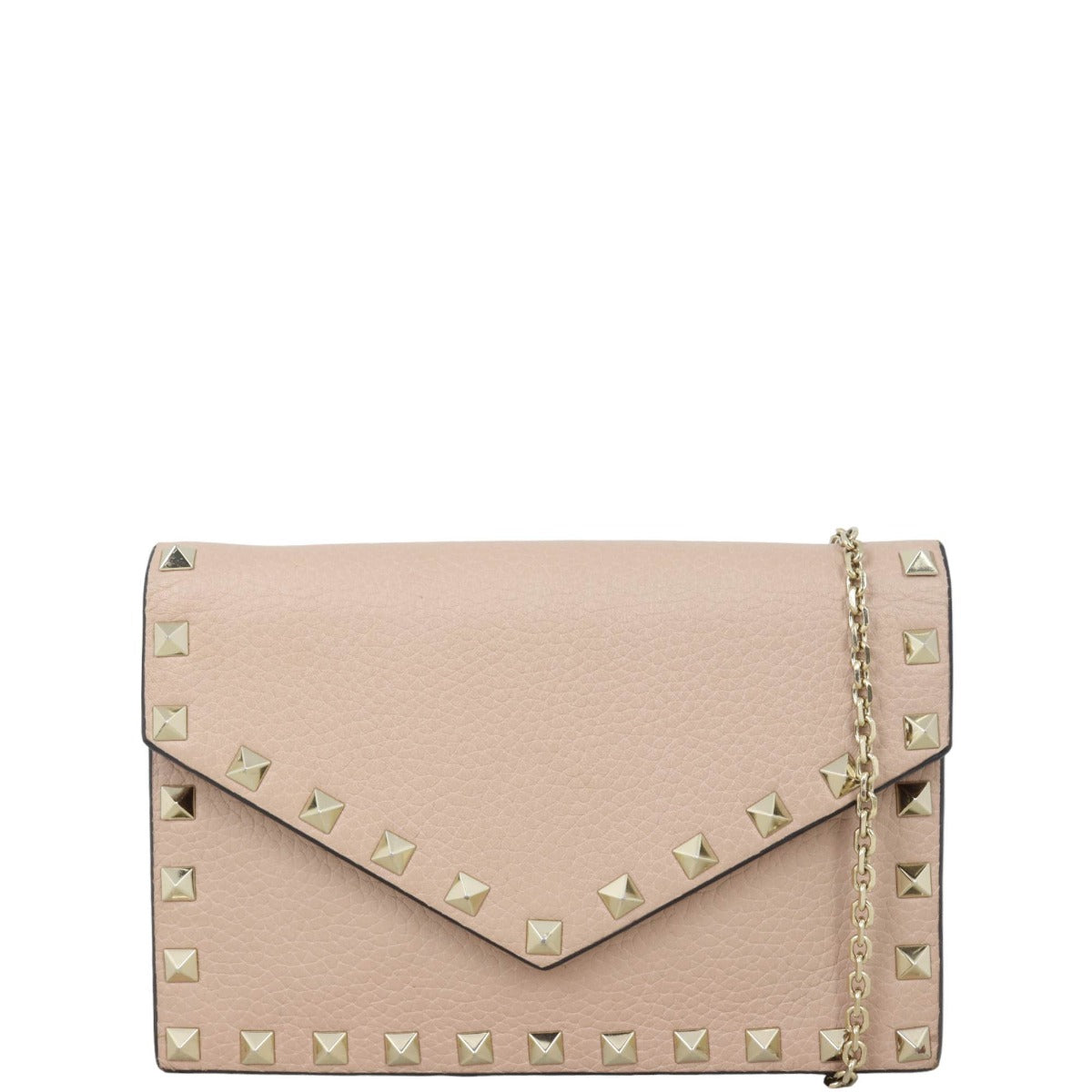 Valentino Rockstud Envelope Chain Wallet
