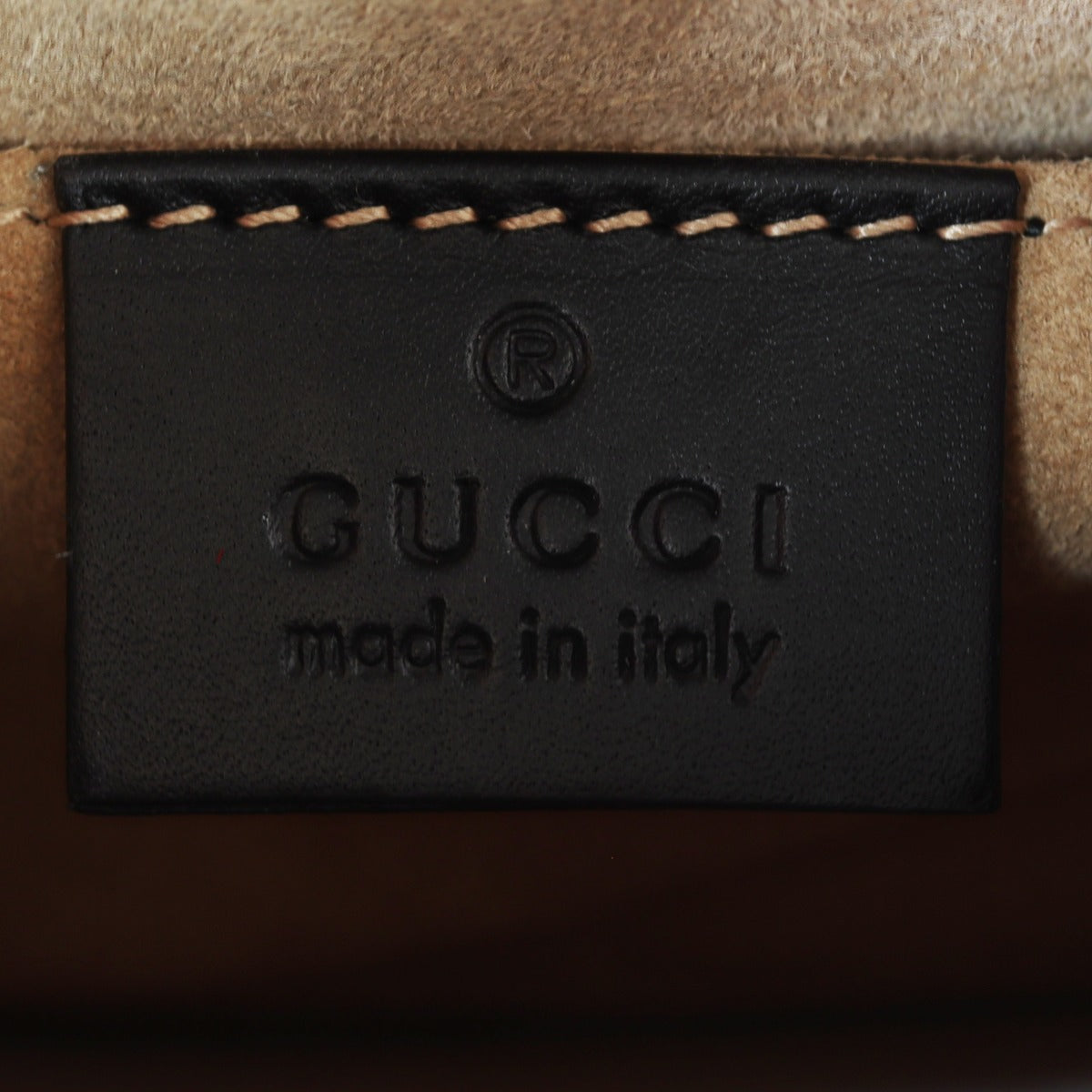 Gucci Sylvie Mini Chain Bag Interior Stamp