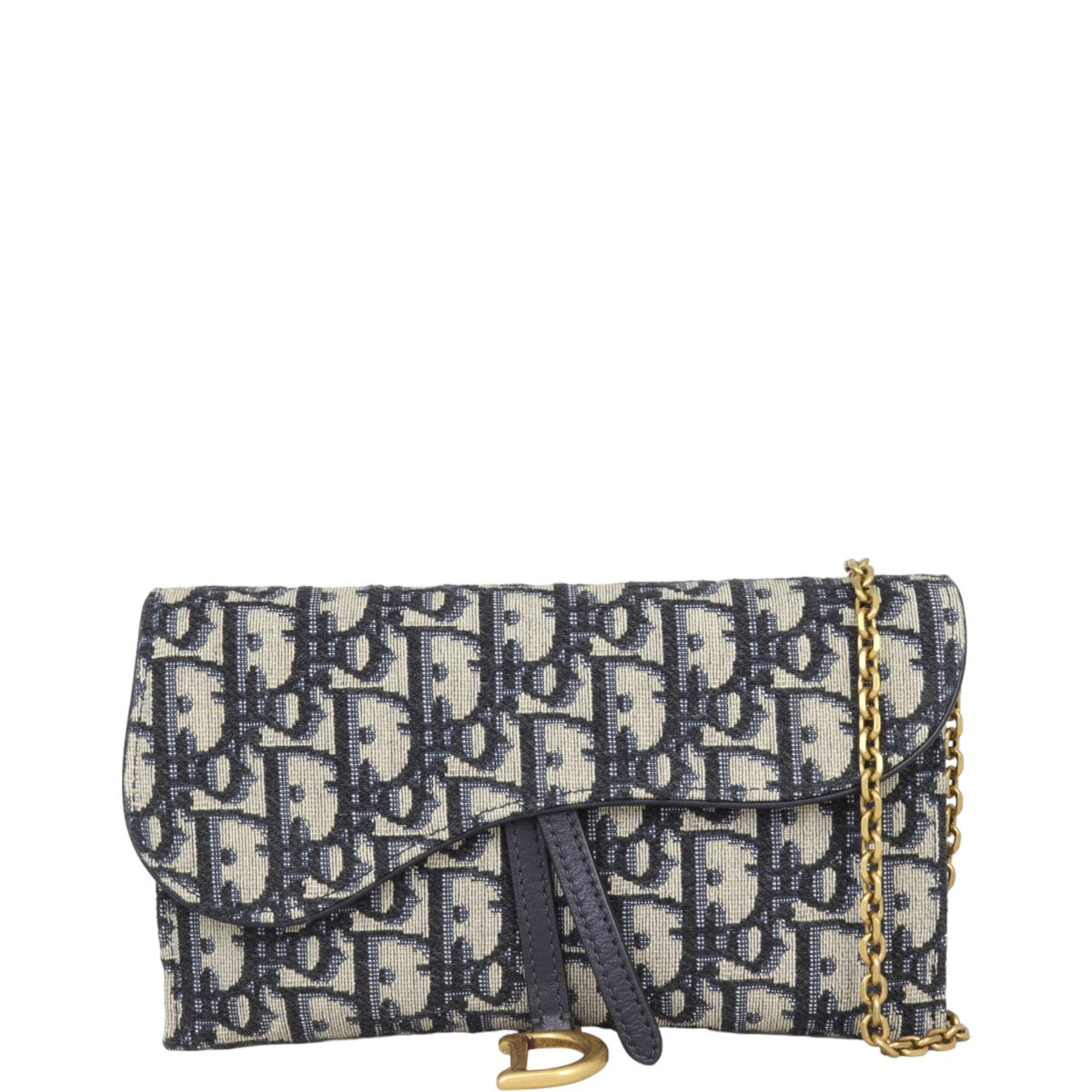 Dior Saddle Wallet on Chain Oblique