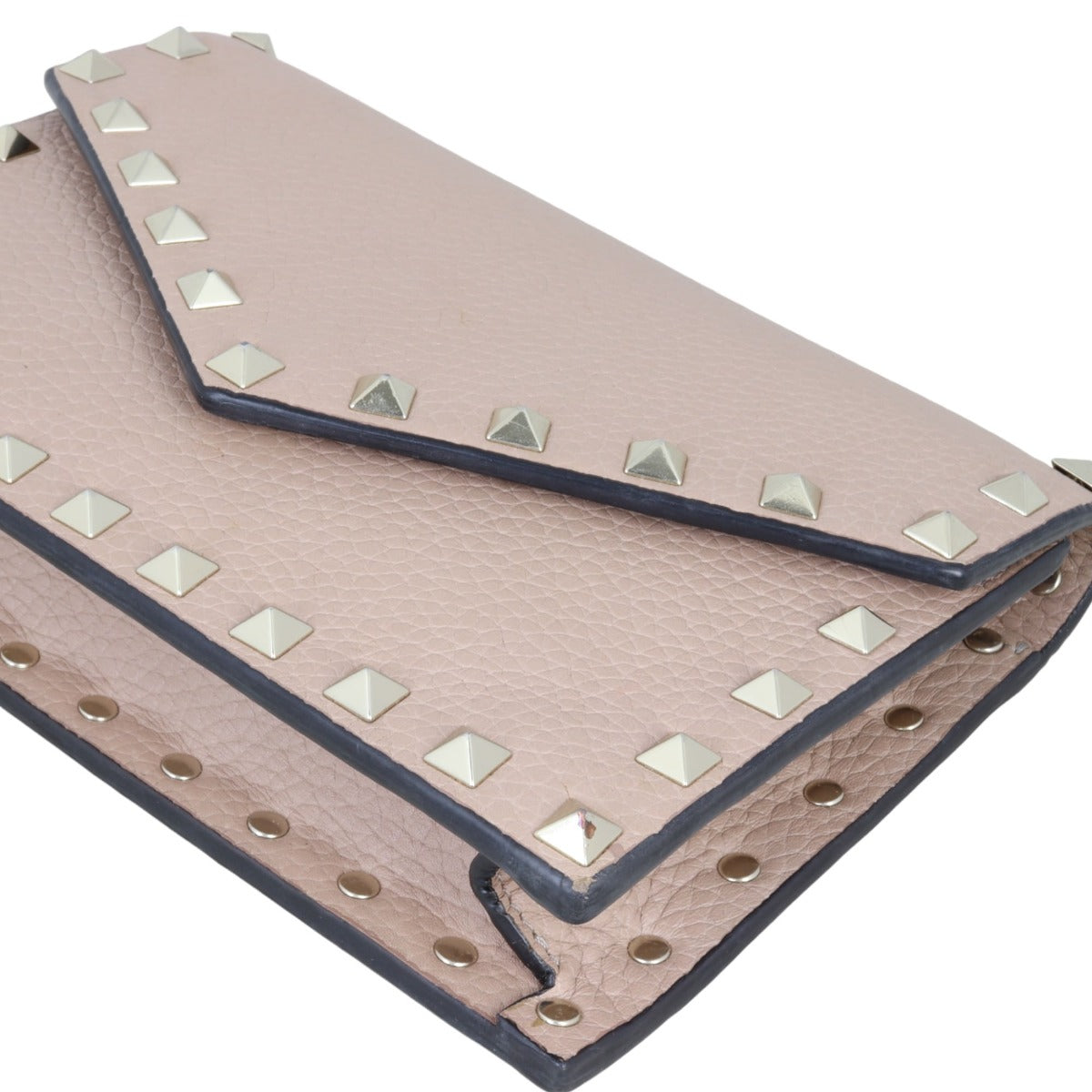 Valentino Rockstud Envelope Chain Wallet