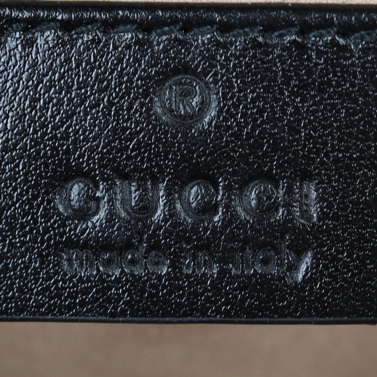 Gucci GG Marmont Super Mini Shoulder Bag Interior Stamp