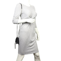 Saint Laurent Kate Tassel Chain Wallet Croc-Embossed