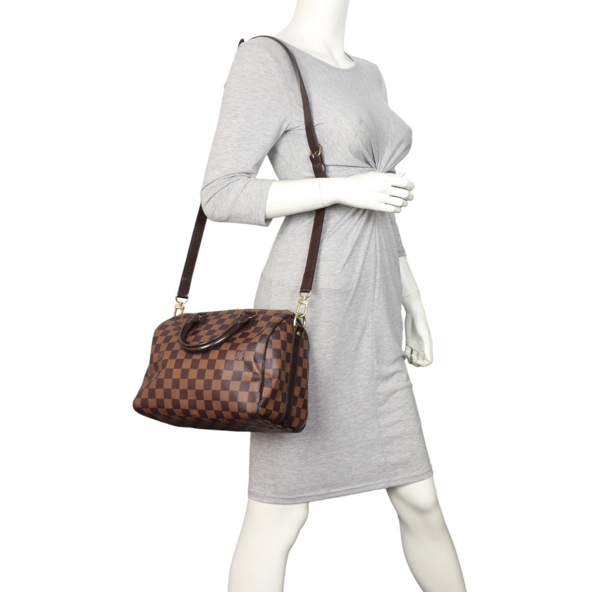 Louis Vuitton Speedy 25 Bandouliere Damier Ebene