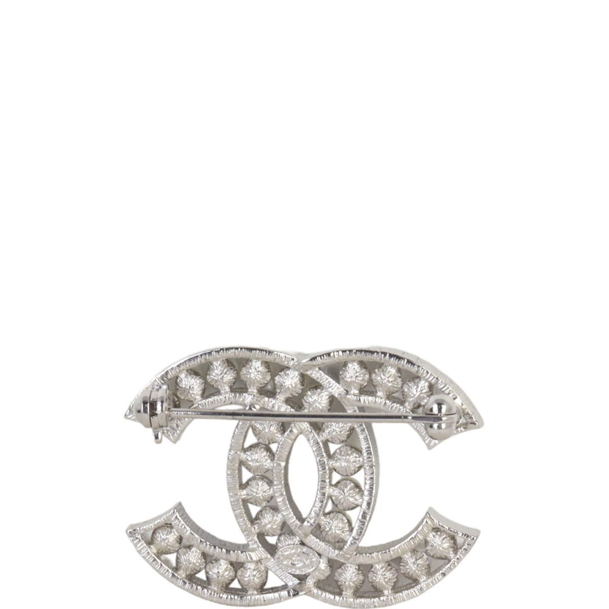 Chanel CC Crystal and Pearl Brooch