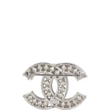 Chanel CC Crystal and Pearl Brooch