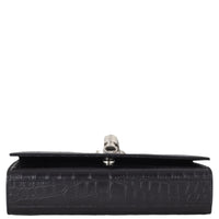 Saint Laurent Kate Tassel Medium Chain Bag Croc-Embossed