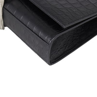 Saint Laurent Kate Tassel Medium Chain Bag Croc-Embossed