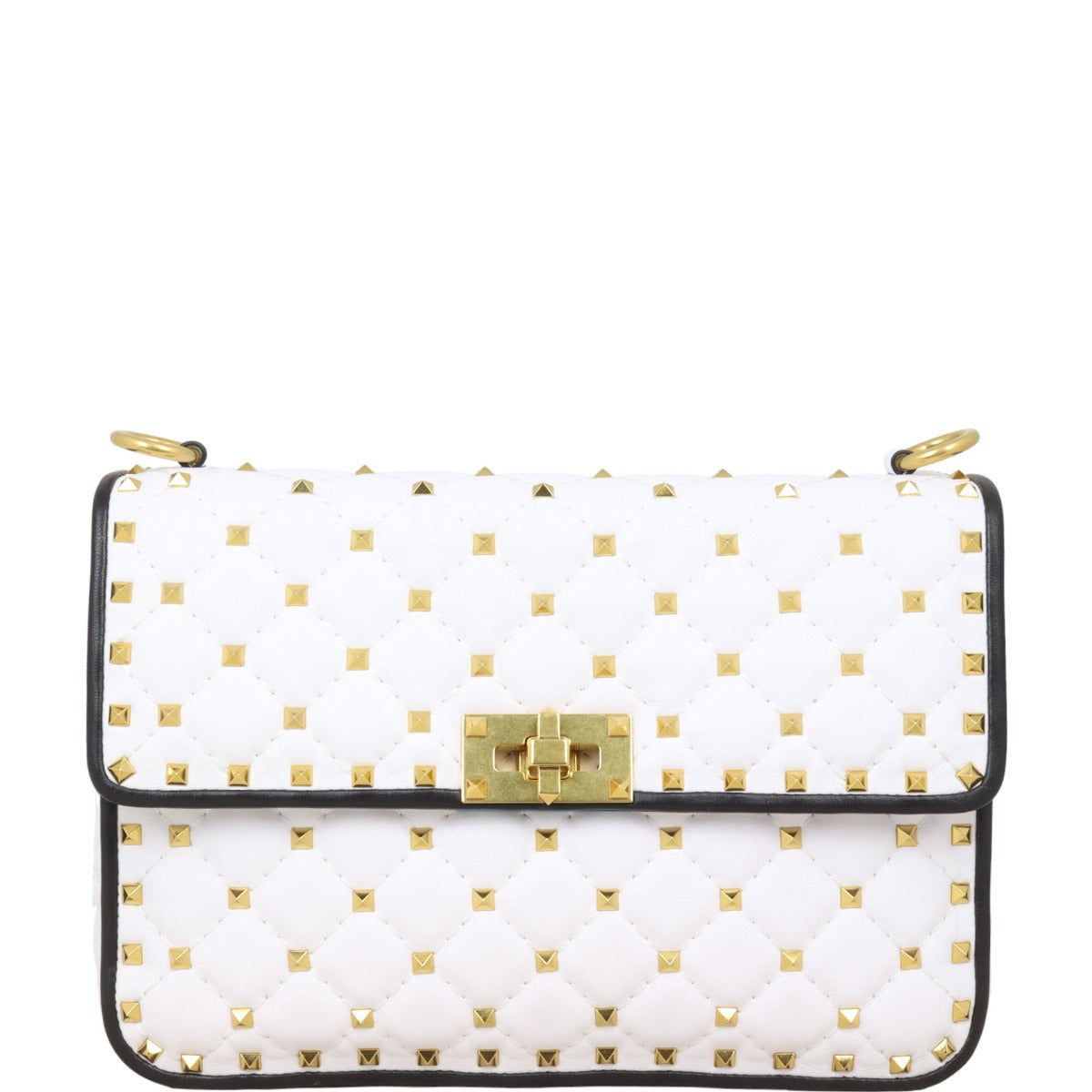 Valentino Rockstud Spike Medium Shoulder Bag Feathers