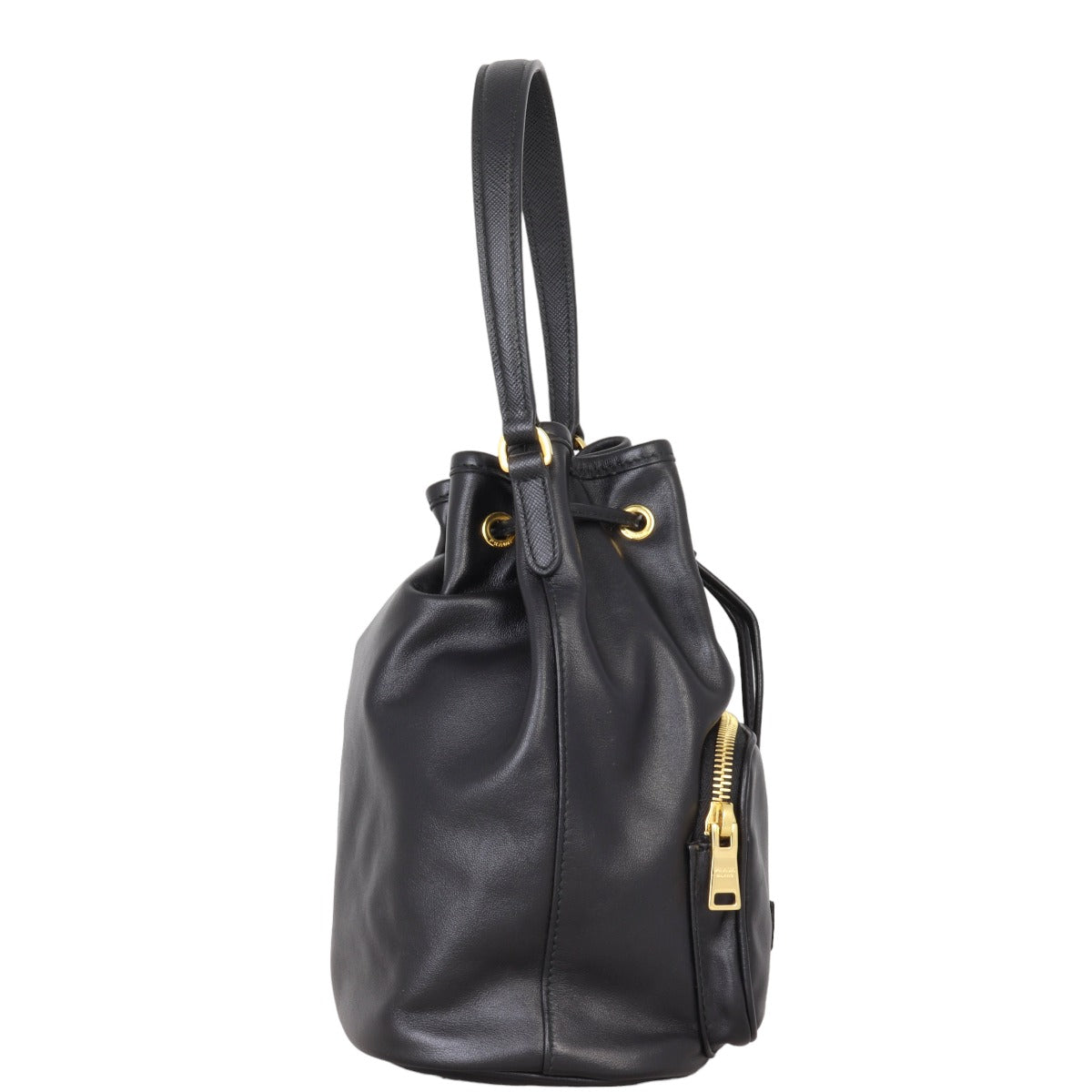 Prada Duet Leather Bucket Bag