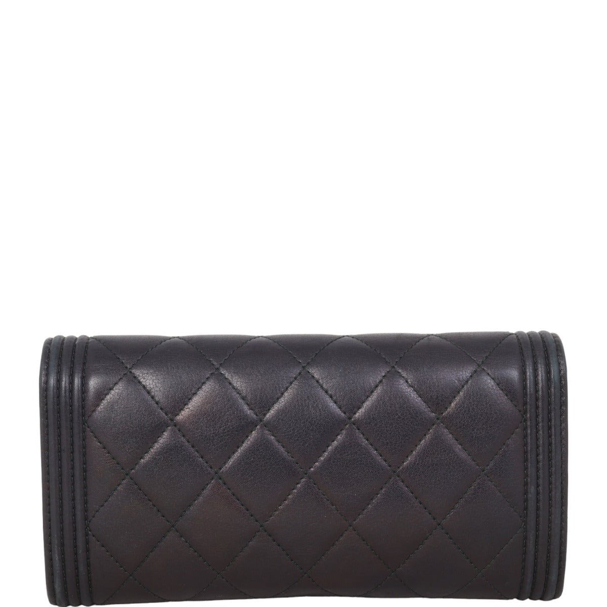 Chanel Boy Long Flap Wallet | Silver Hardware