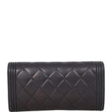 Chanel Boy Long Flap Wallet | Silver Hardware