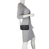 Chanel CC Double Zip Clutch with Chain | Black Lambskin