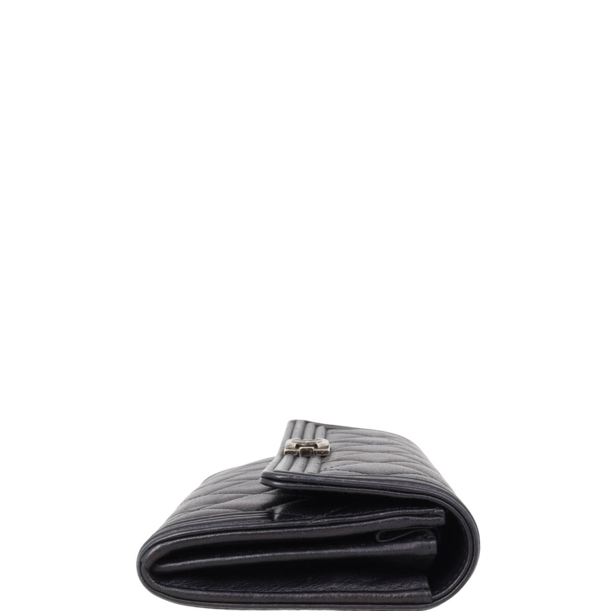 Chanel Boy Long Flap Wallet | Silver Hardware
