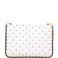 Valentino Rockstud Spike Medium Shoulder Bag Feathers