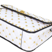 Valentino Rockstud Spike Medium Shoulder Bag Feathers