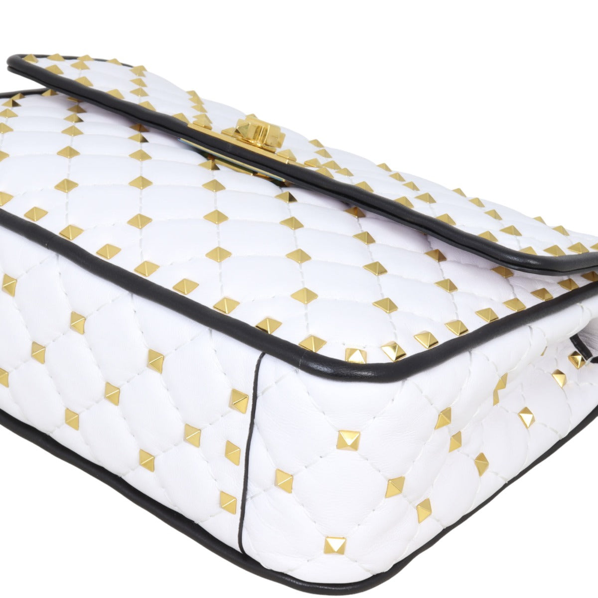 Valentino Rockstud Spike Medium Shoulder Bag Feathers