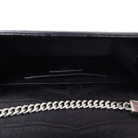 Saint Laurent Kate Tassel Medium Chain Bag Croc-Embossed