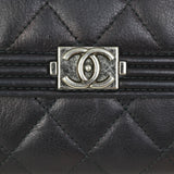 Chanel Boy Long Flap Wallet | Silver Hardware