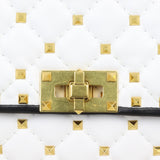 Valentino Rockstud Spike Medium Shoulder Bag Feathers