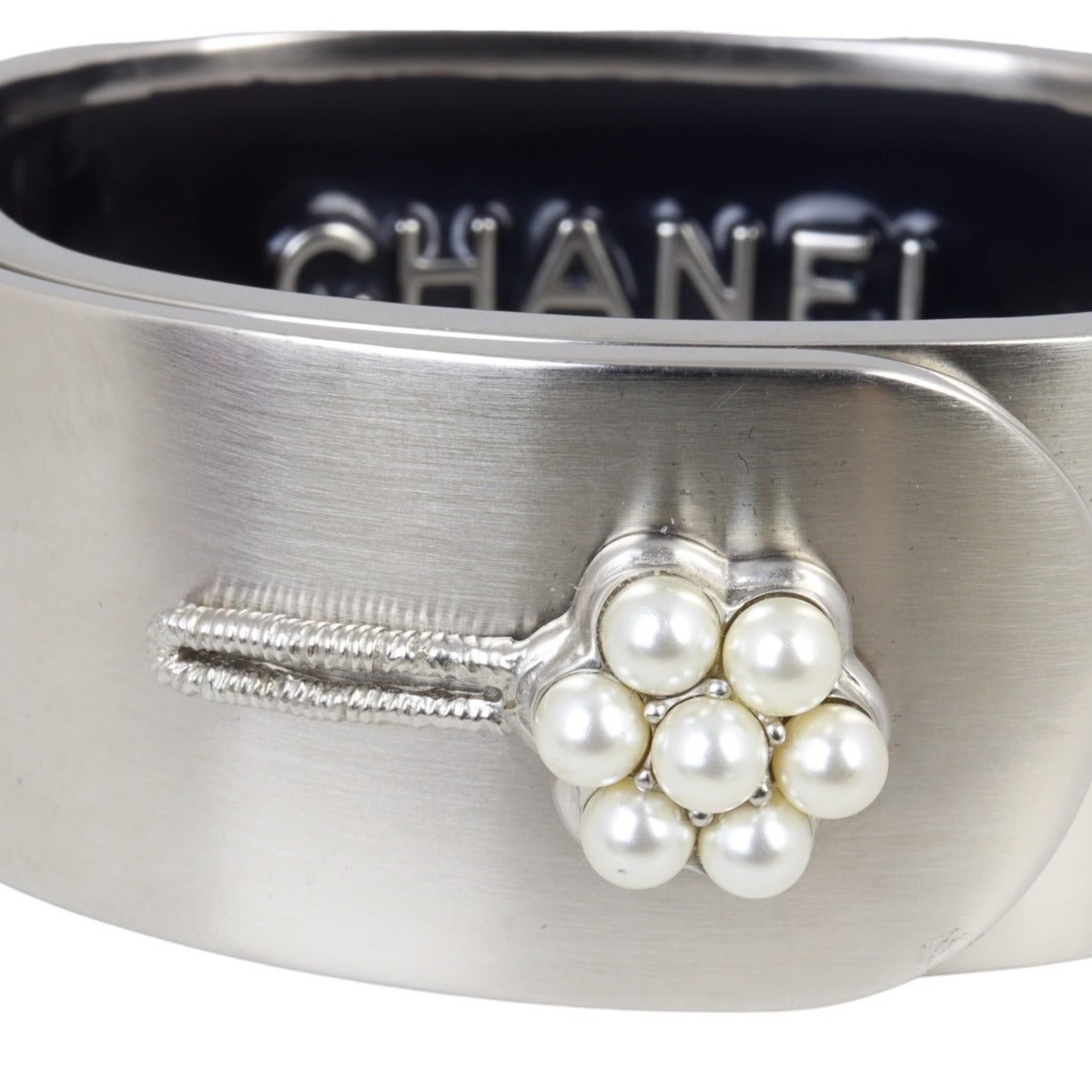 Chanel Pearl Button Wide Cuff