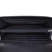 Chanel Boy Long Flap Wallet | Silver Hardware