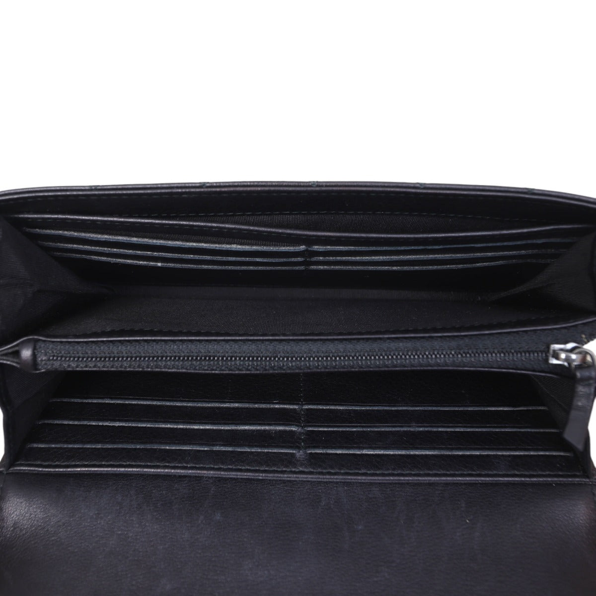 Chanel Boy Long Flap Wallet | Silver Hardware