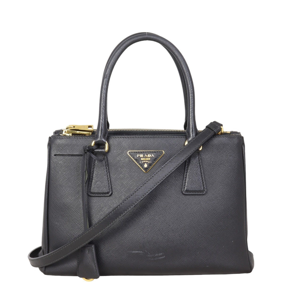 Prada Saffiano Lux Galleria Double Zip Tote Small