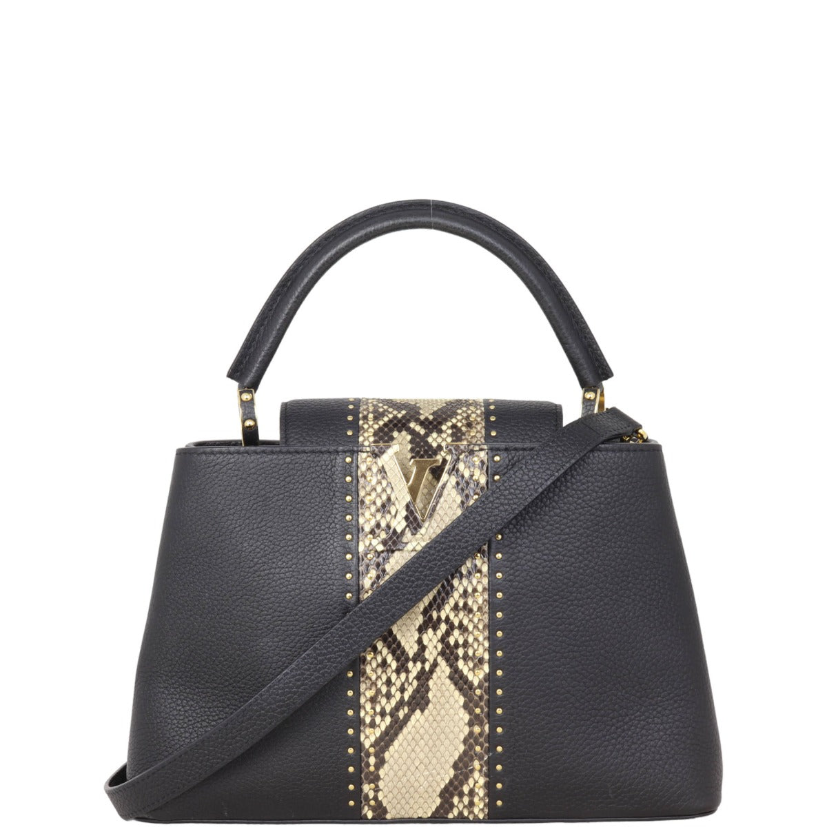 Louis Vuitton Capucines PM Python Studded