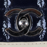 Chanel Chocolate Bar Flap Shoulder Bag Patent Hardware