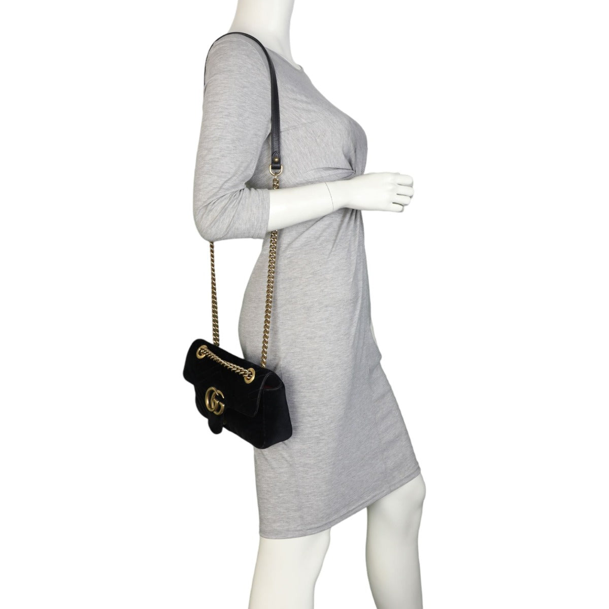 Gucci Marmont Velvet Mini Shoulder Bag