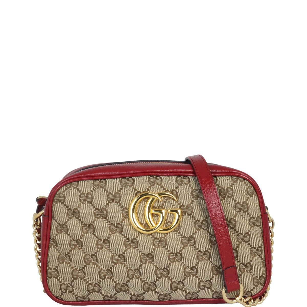 Gucci GG Canvas Marmont Diagonal Small Camera Bag