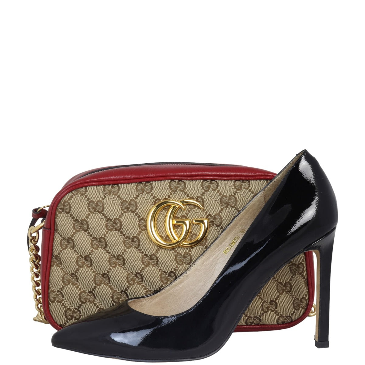 Gucci GG Canvas Marmont Diagonal Small Camera Bag