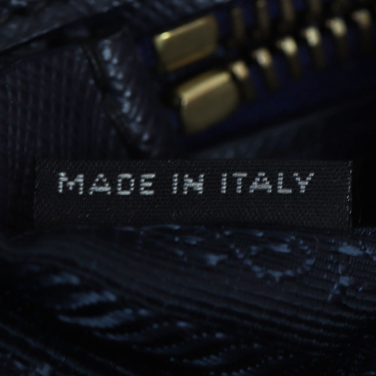 Prada Saffiano Lux Galleria Double Zip Tote Mini Interior Stamp