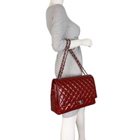 Chanel Classic Double Flap Maxi Patent | Red