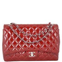 Chanel Classic Double Flap Maxi Patent | Red