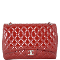 Chanel Classic Double Flap Maxi Patent | Red