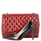 Chanel Classic Double Flap Maxi Patent | Red