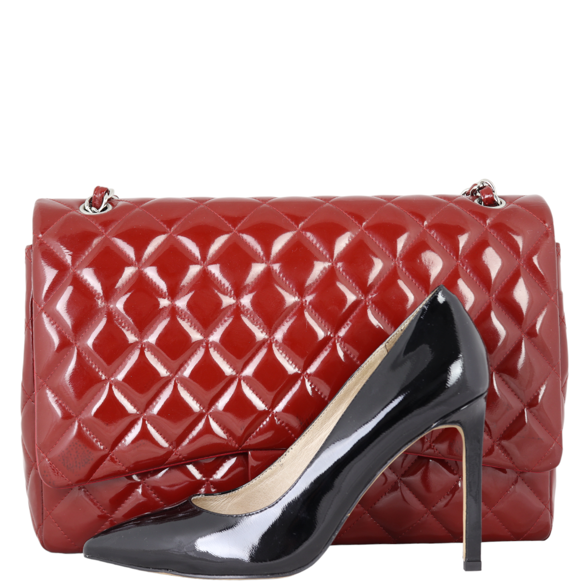 Chanel Classic Double Flap Maxi Patent | Red