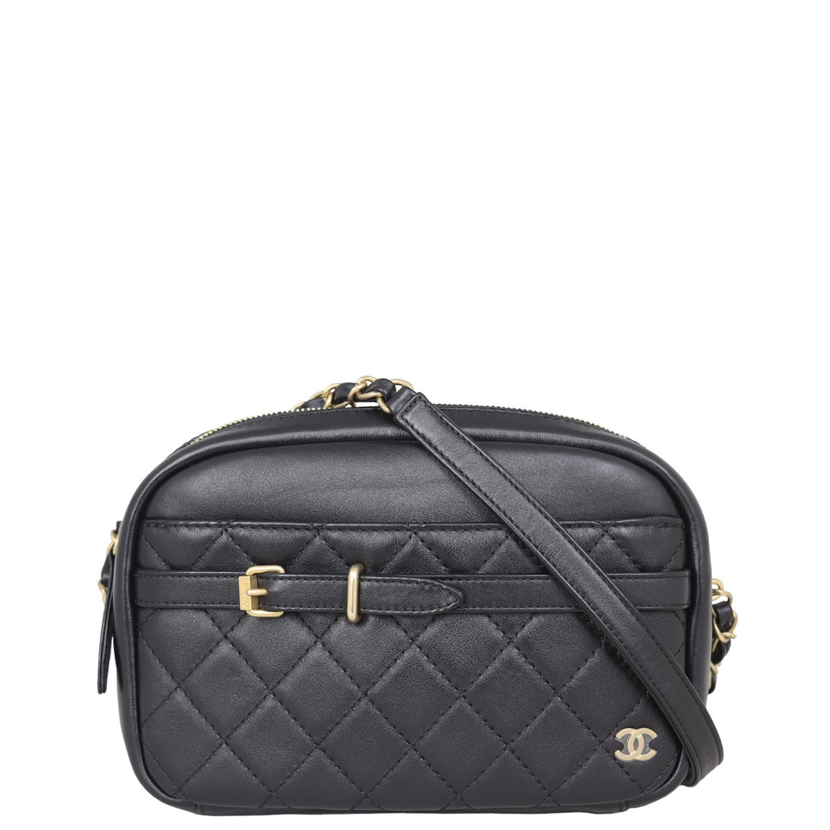 Chanel CC Buckle Camera Case Front with Strap

