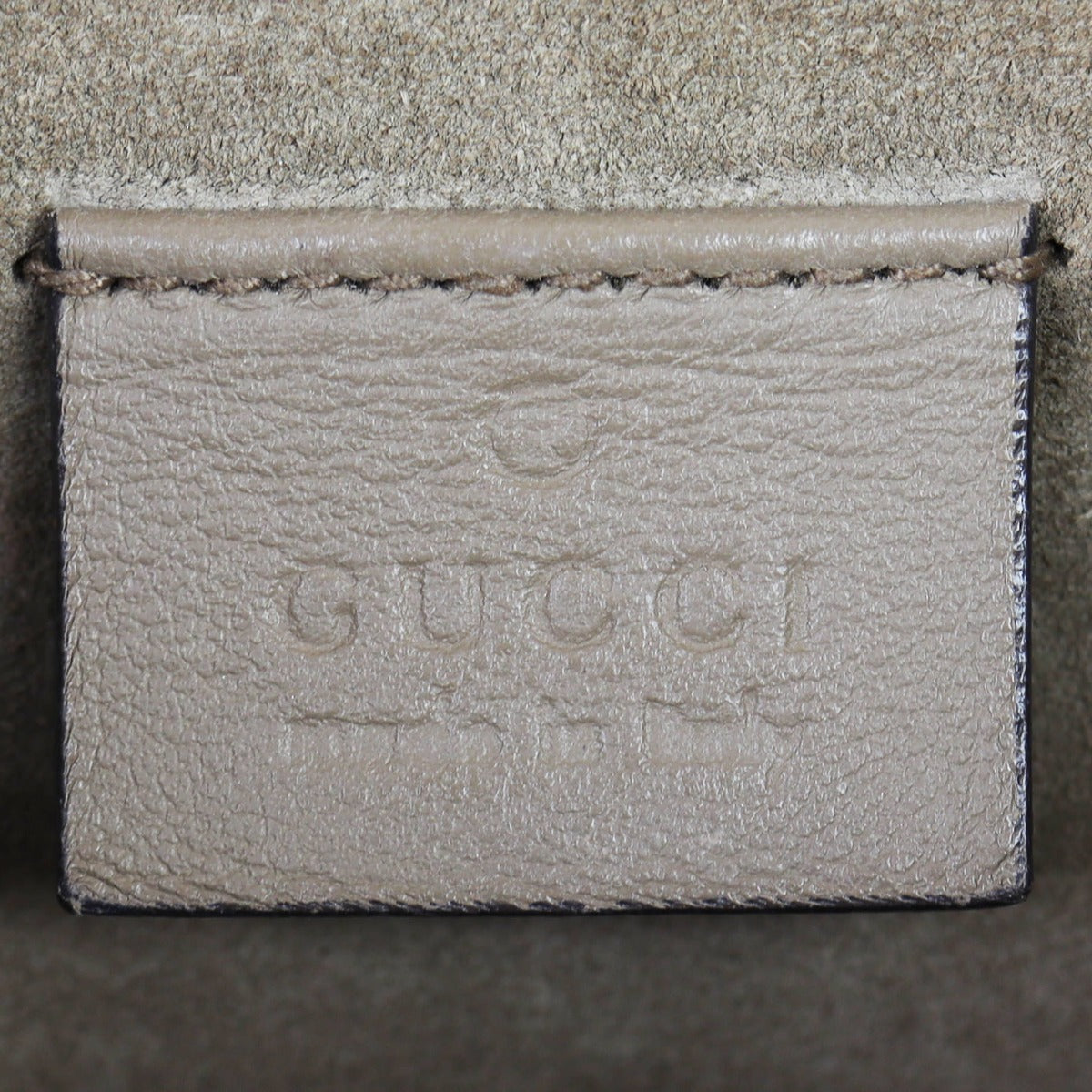 Gucci Dionysus GG Supreme Small Shoulder Bag Interior Stamp
