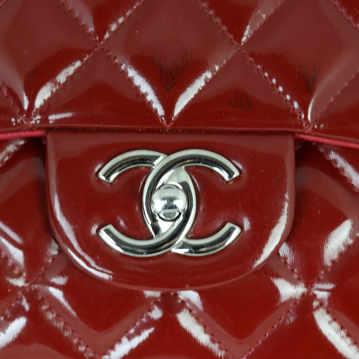 Chanel Classic Double Flap Maxi Patent | Red