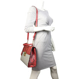 Gucci GG Supreme Python Padlock Top Handle Bag Medium